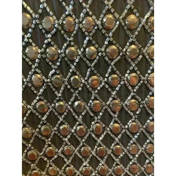 NWT Parker Short Sleeveless Black Sequin beaded Embellished Dress Size 10 - Picture 11 of 11